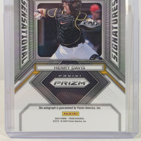 2023 Panini Prizm Sensational Signatures Henry Davis Rookie Card Autographed Pit - Picture 7 of 9